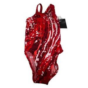 Nike Swim Splash Modern Cut Out One Piece, TEAM RED WOMANS size 26‎ NEW TAGS 2